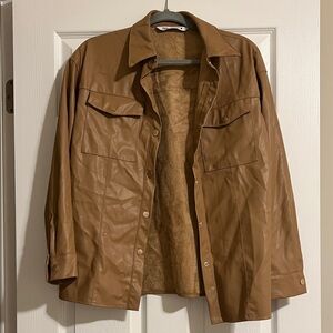 Zara Brown Leather Jacket